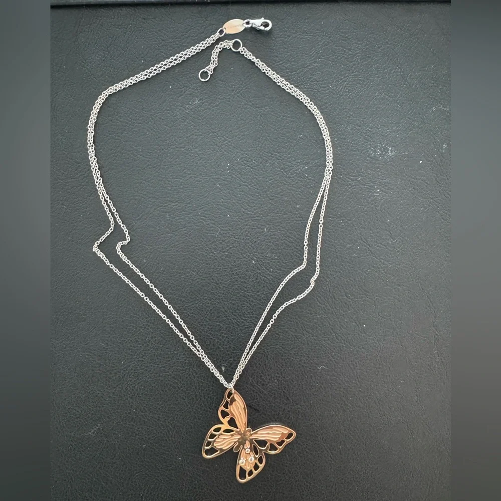 NOMINATION Gold Butterfly Pendant Necklace -Italian Brand 🇮🇹 - Picture 2 of 8